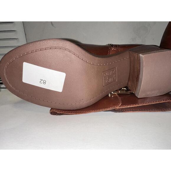 Naturalizer Womens Size 6 Classic Brown Leather Knee-High Boots with Block Heel - Picture 8 of 9